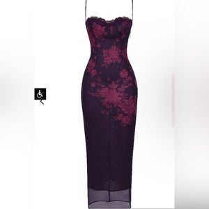 House of CB Floral Print Midi Dress